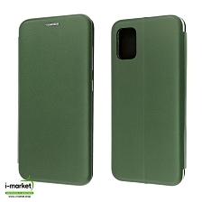 Чехол книжка STYLISH для SAMSUNG Galaxy A51 (SM-A515), экокожа, цвет темно зеленый