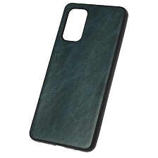 Чехол накладка для SAMSUNG Galaxy A32 4G (SM-A325F), силикон, текстура кожи, цвет сине зеленый
