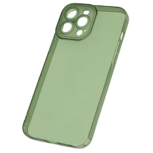 Чехол накладка CATEYES для APPLE iPhone 13 Pro Max (6.7), защита камеры, силикон, цвет прозрачно зеленый