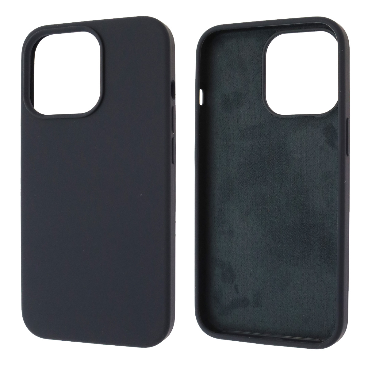 Чехол накладка Silicon Case для APPLE iPhone 13 Pro (6.1), силикон, бархат, цвет черно синий
