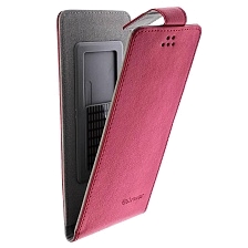 Чехол книжка универсальная Армор для смартфонов размером L, экокожа, цвет красный