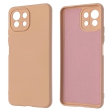 Чехол накладка NANO для XIAOMI MI 11 Lite, силикон, бархат, цвет пудровый Чехол накладка NANO для XIAOMI MI 11 Lite, силикон, бархат, цвет пудровый