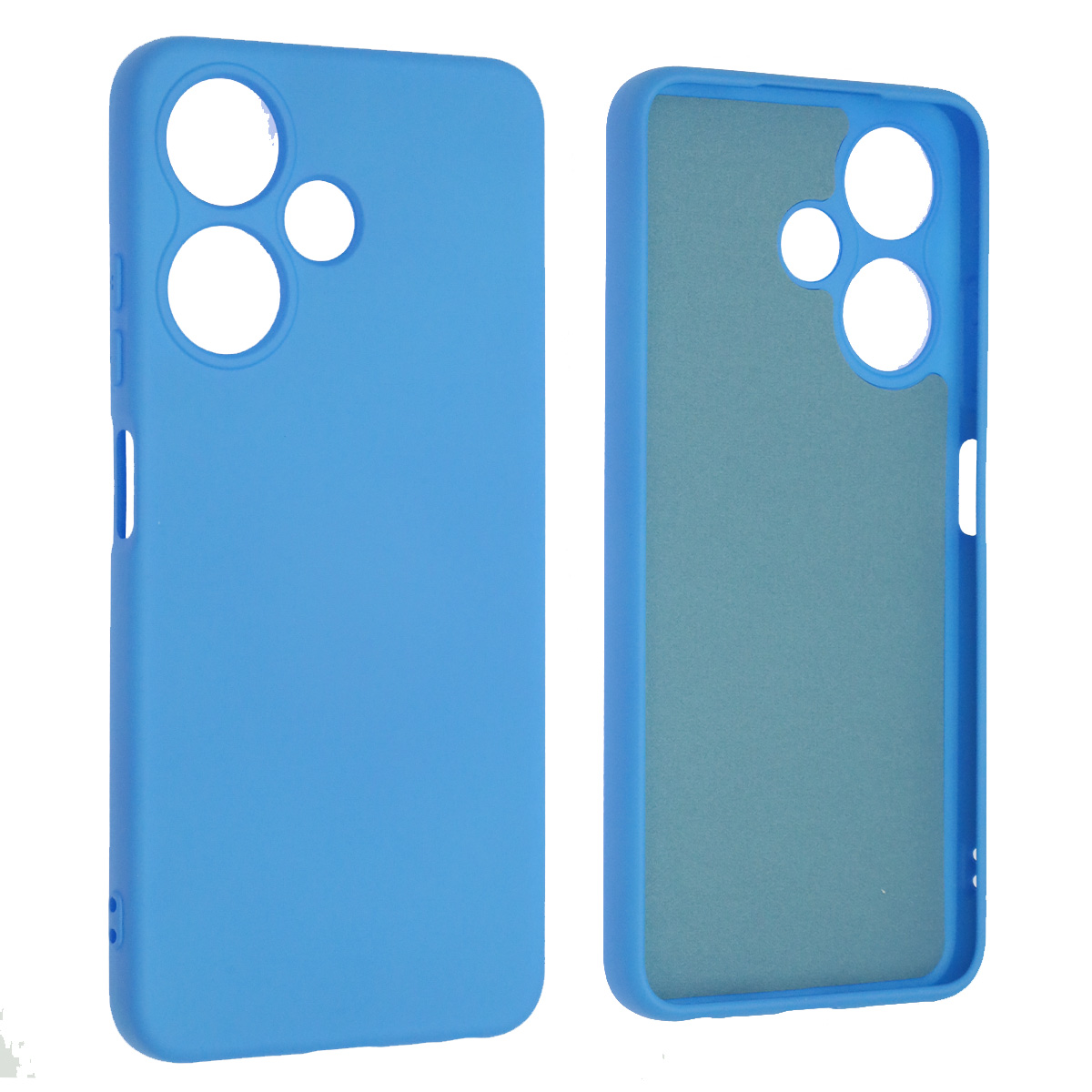 Чехол накладка NANO для INFINIX HOT 30i, силикон, бархат, цвет голубой