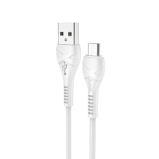 Кабель Micro USB, HOCO X37 Cool Power, длина 1 метр, 2.4A, цвет белый