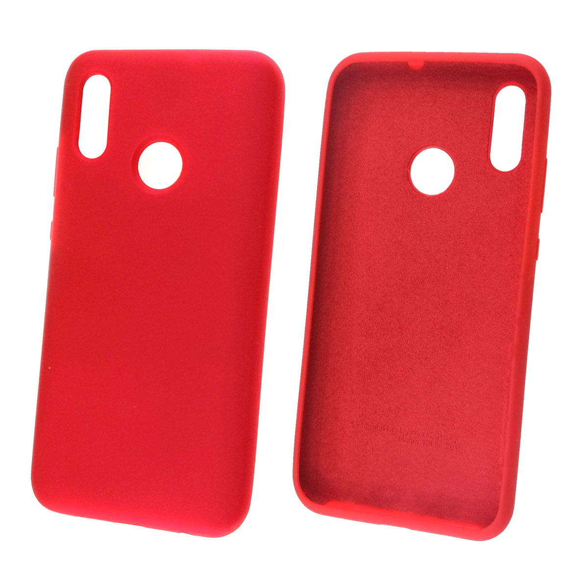 Чехол накладка Silicon Cover для HUAWEI P Smart 2019, Honor 10 Lite, силикон, бархат, цвет красный.