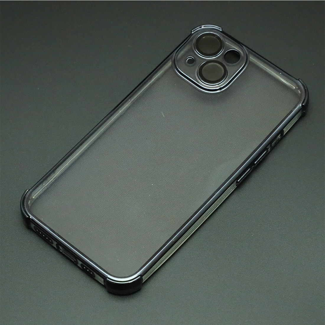 Чехол накладка для APPLE iPhone 13, силикон, защита камеры, цвет окантовки черный