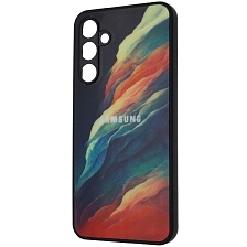 Чехол накладка для SAMSUNG Galaxy A16, пластик, силикон, защита камеры, рисунок Акварельные лепестки
