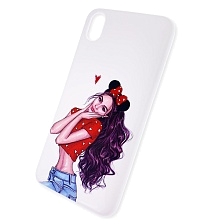 Чехол накладка для XIAOMI Redmi 7A, силикон, рисунок Девушка Маус.