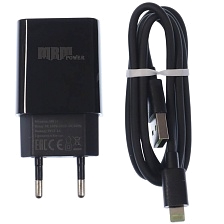 СЗУ (Сетевое зарядное устройство) MRM MR79i, 2.1A, 1 USB, кабель Lightning 8 pin, длина 1м, цвет черный СЗУ (Сетевое зарядное устройство) MRM MR79i, 2.1A, 1 USB, кабель Lightning 8 pin, длина 1м, цвет черный