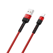 Кабель BOROFONE BX34 Advantage Lightning 8 pin, 2.4A, длина 1 метр, цвет красный