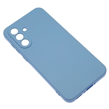 Чехол накладка NANO для SAMSUNG Galaxy A36 5G, защита камеры, силикон, бархат, цвет васильковый