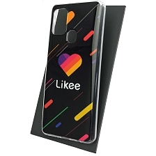 Чехол накладка Vinil для SAMSUNG Galaxy A21s (SM-A217), силикон, рисунок Likee, цвет черный