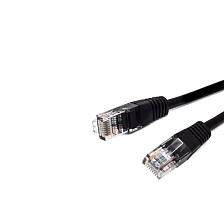 Патч-корд Filum FL-U5-5M-BK U/UTP Cat 5e 26AWG (7x0.16 мм), сетевой кабель для интернета, длина 5 метров, омедненный алюминий (CCA), PVC, цвет черный