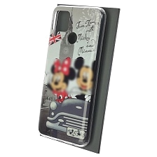 Чехол накладка для Realme C15, силикон, рисунок Mickey and Minnie