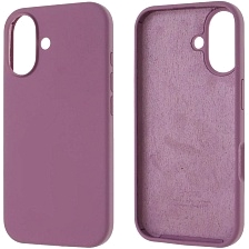 Чехол накладка Silicon Case для APPLE iPhone 16 (6.1"), силикон, бархат, цвет светло лиловый Чехол накладка Silicon Case для APPLE iPhone 16 (6.1"), силикон, бархат, цвет светло лиловый