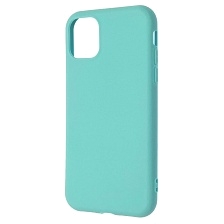 Чехол накладка для APPLE iPhone 11, силикон, матовый, цвет бирюзовый