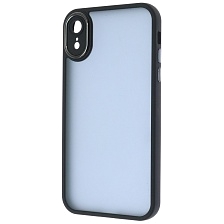 Чехол накладка KING для APPLE iPhone XR, силикон, пластик, защита камеры, цвет окантовки черный
