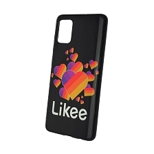 Чехол накладка для SAMSUNG Galaxy A51 (SM-A515), силикон, рисунок Likee Black.