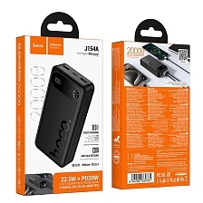 Внешний портативный аккумулятор, Power Bank HOCO J154A Victorious, 20000 mAh, 22.5W, PD20W, LED дисплей, цвет черный Внешний портативный аккумулятор, Power Bank HOCO J154A Victorious, 20000 mAh, 22.5W, PD20W, LED дисплей, цвет черный