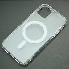 Чехол накладка с поддержкой MagSafe для APPLE iPhone 11, силикон, цвет прозрачный Чехол накладка с поддержкой MagSafe для APPLE iPhone 11, силикон, цвет прозрачный