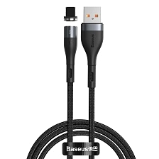 Магнитный кабель Baseus Zinc Magnetic APPLE Lightning 8 pin, 2.4A, длина 1 метр, цвет черно серый | Последняя цена