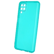 Чехол накладка Clear Case для SAMSUNG Galaxy A12 (SM-A125), M12 (SM-M127F), силикон 1.5 мм, защита камеры, цвет прозрачно бирюзовый