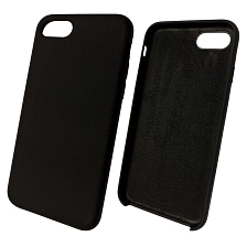 Чехол накладка Silicon Case для APPLE iPhone 7, iPhone 8, iPhone SE 2020, силикон, бархат, цвет черный
