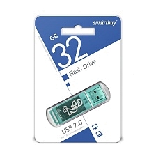 Флешка USB 32GB Smart Buy Glossy, цвет зеленый
