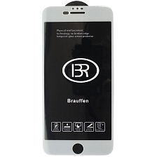 Защитное стекло 5D BRAUFFEN для APPLE iPhone 7 Plus, 8 Plus (5.5"), AAA класс, цвет окантовки белый