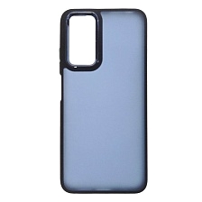 Чехол накладка для XIAOMI Redmi Note 11, Redmi Note 11S, силикон, пластик, цвет окантовки темно синий