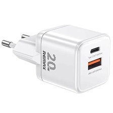 СЗУ (Сетевое зарядное устройство) REMAX RP-U8, 20W, 1 USB Type C, 1 USB A, цвет черный