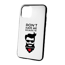 Чехол накладка для APPLE iPhone 11 Pro, силикон, рисунок DON'T HATE MI BECAUSE I'M.