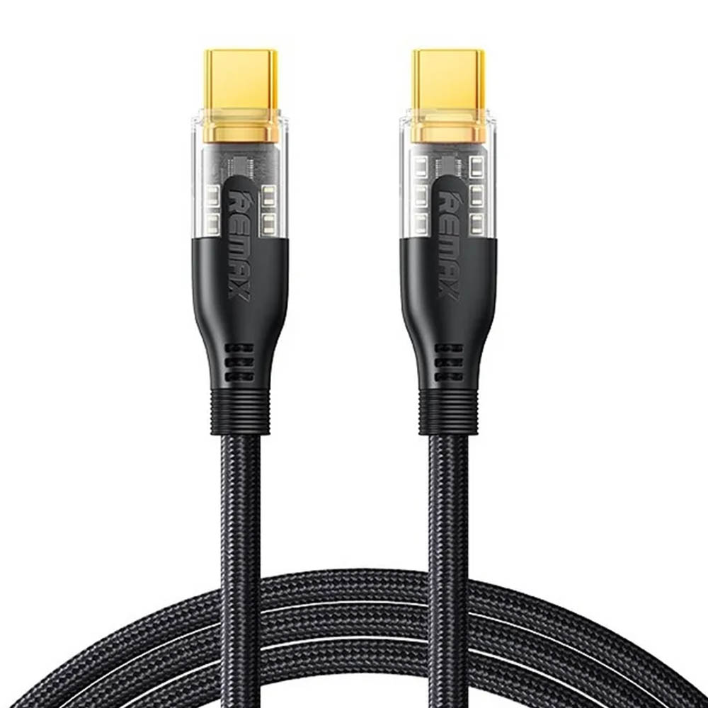Кабель REMAX RC-C170 USB Type C на USB Type C, 60W, нейлон, длина 1.2 метра, цвет черный