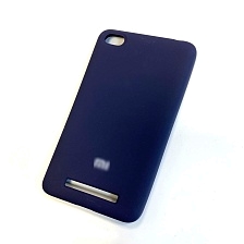 Чехол накладка для XIAOMI Redmi 4A, силикон, цвет синий