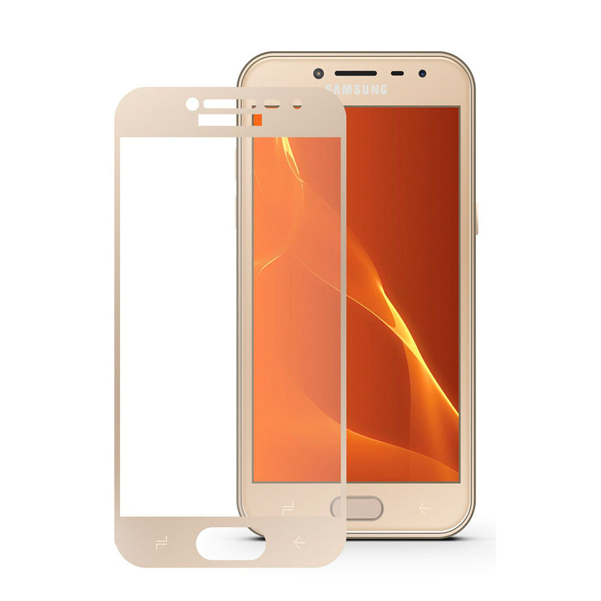 Защитное стекло 9D для SAMSUNG Galaxy J4 2018 (SM-J400F), цвет окантовки золотистый Защитное стекло 9D для SAMSUNG Galaxy J4 2018 (SM-J400F), цвет окантовки золотистый