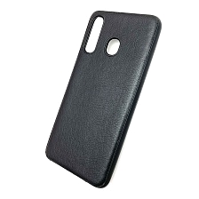 Чехол накладка для SAMSUNG Galaxy A30 (SM-A305), силикон, под кожу, с логотипом, цвет черный. Чехол накладка для SAMSUNG Galaxy A30 (SM-A305), силикон, под кожу, с логотипом, цвет черный.