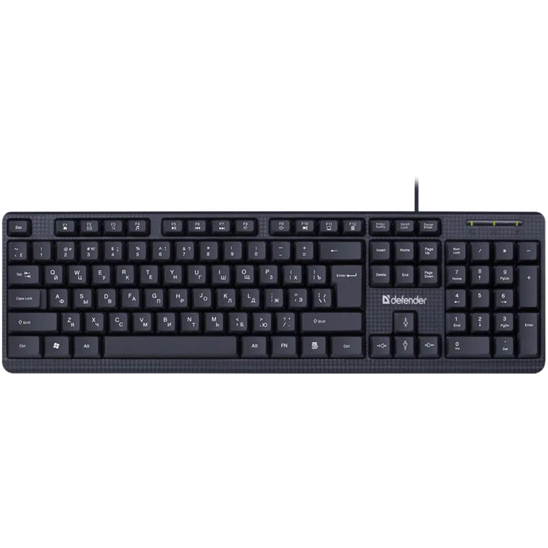 Клавиатура DEFENDER Daily HB-162, проводная, USB 2.0, цвет черный