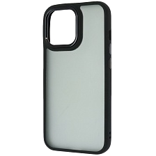 Чехол накладка для APPLE iPhone 13 Pro (6.1), силикон, пластик, цвет окантовки черный