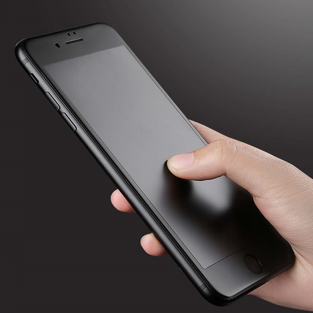 Защитное стекло MATTE GLASS FULL GLUE для APPLE iPhone 7/8 Plus (5.5") матовое, цвет канта чёрный.
