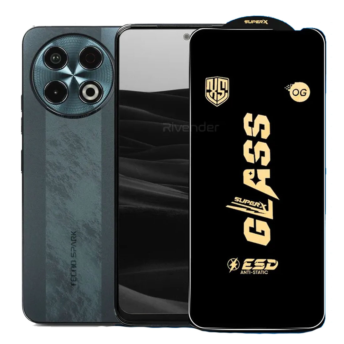 Защитное стекло для INFINIX Note 40 4G, GT 20 Pro, TECNO Pova 6, Pova 6 Pro 5G, Camon 30 4G, Camon 30 5G, цвет окантовки черный