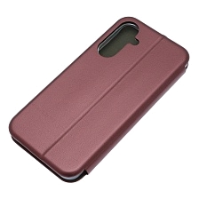 Чехол книжка STYLISH для SAMSUNG Galaxy A36 5G, Galaxy A56 5G, экокожа, визитница, цвет бордовый