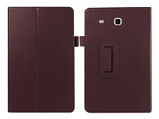 Чехол-книжка для SAMSUNG Galaxy Tab E 9.6" (SM-T560) экокожа, цвет коричневый.