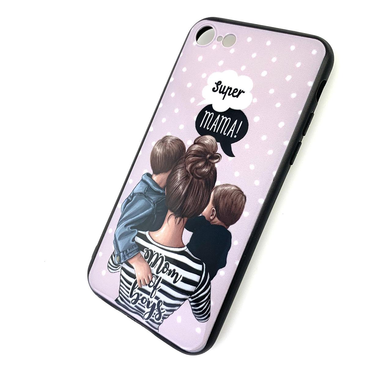 Чехол накладка для APPLE iPhone 7, 8, силикон, рисунок super MAMA Mom of boys. Чехол накладка для APPLE iPhone 7, 8, силикон, рисунок super MAMA Mom of boys.