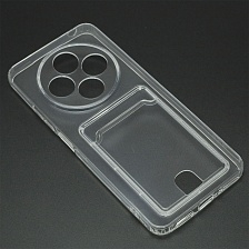 Чехол накладка CARD CASE для XIAOMI Redmi 14C, POCO C75, POCO M7, силикон, защита камеры, отдел для карт, цвет прозрачный