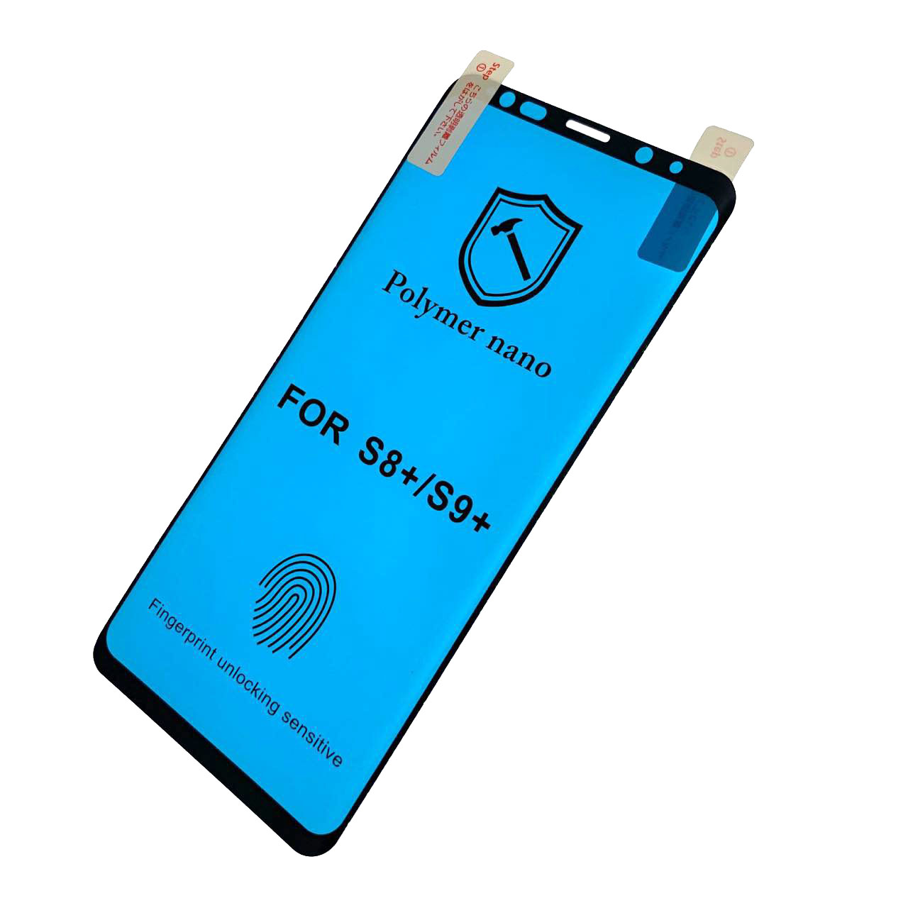 Защитная Nano-плёнка для SAMSUNG Galaxy S8 Plus / S9 Plus (SM-G955/SM-G965), прозрачная, окантовка чёрная.