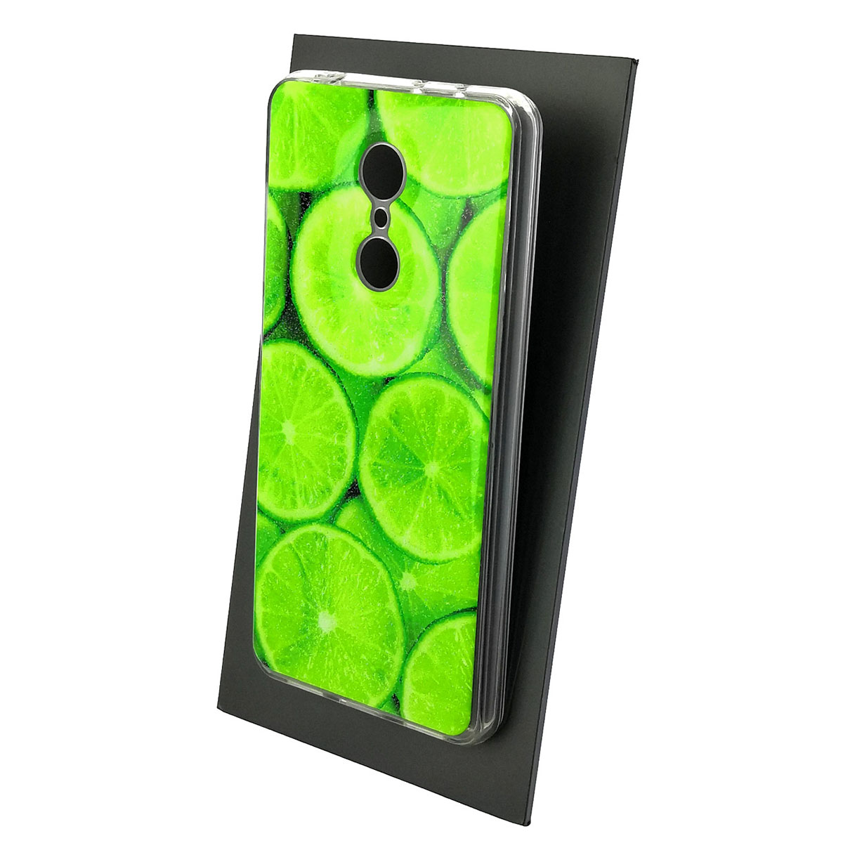Чехол накладка для XIAOMI Redmi 5, силикон, блестки, глянцевый, рисунок Зеленый лайм