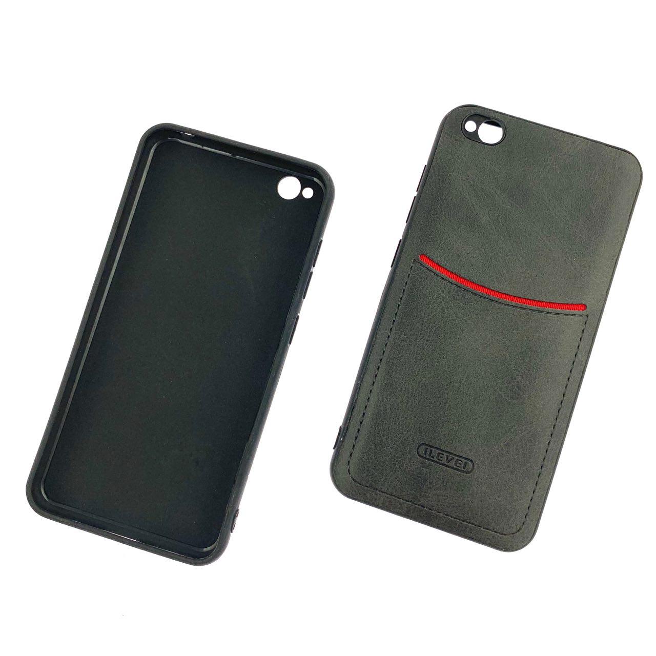 Чехол накладка для XIAOMI REDMI GO , силикон, визитница, экокожа, цвет чёрный. Чехол накладка для XIAOMI REDMI GO , силикон, визитница, экокожа, цвет чёрный.