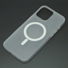 Чехол накладка Sky Armor с поддержкой MagSafe для APPLE iPhone 16 Pro Max, матовый, цвет прозрачно серый