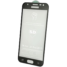 Защитное стекло 5D для SAMSUNG Galaxy J3 2017 (SM-J330), цвет окантовки черный