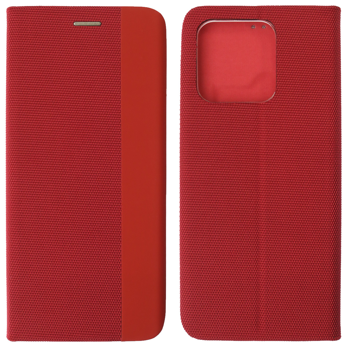 Чехол книжка MESH для XIAOMI Redmi 10C, XIAOMI POCO C40, текстиль, силикон, бархат, визитница, цвет красный